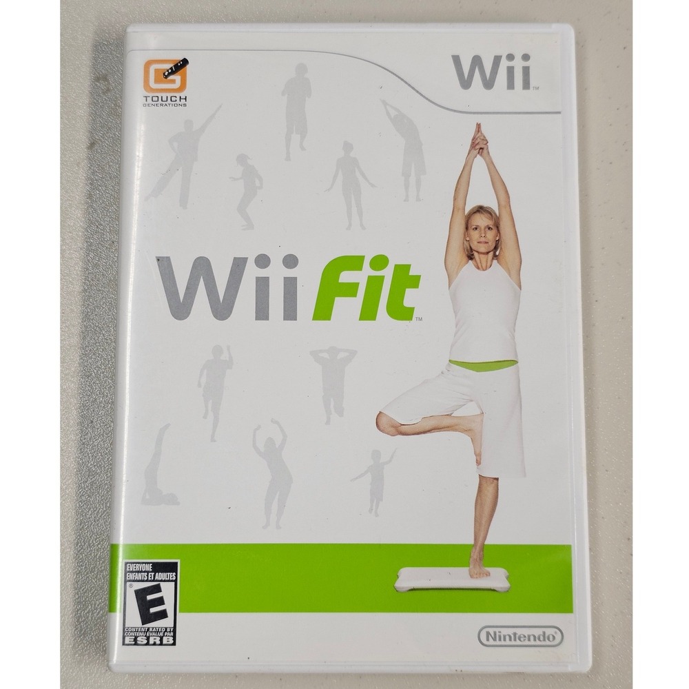 Nintendo Wii Fit Game Disc Manual Case RVL-RFNE-USA NTSC 2008 Fitness Exercise